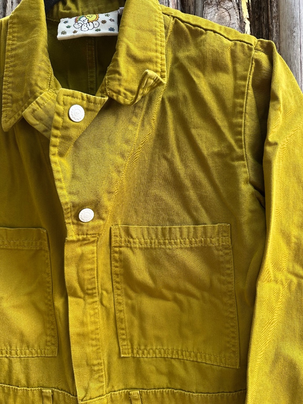 Big Bud Press Long Sleeved Ochre Green Jumpsuit in XS